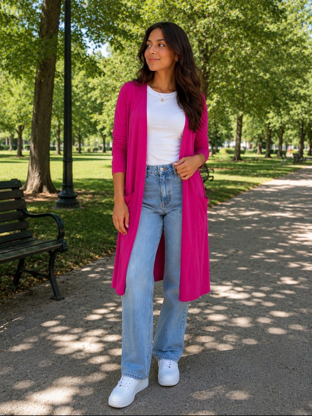 Bright Fuchsia Brigitte Brianna cardigan